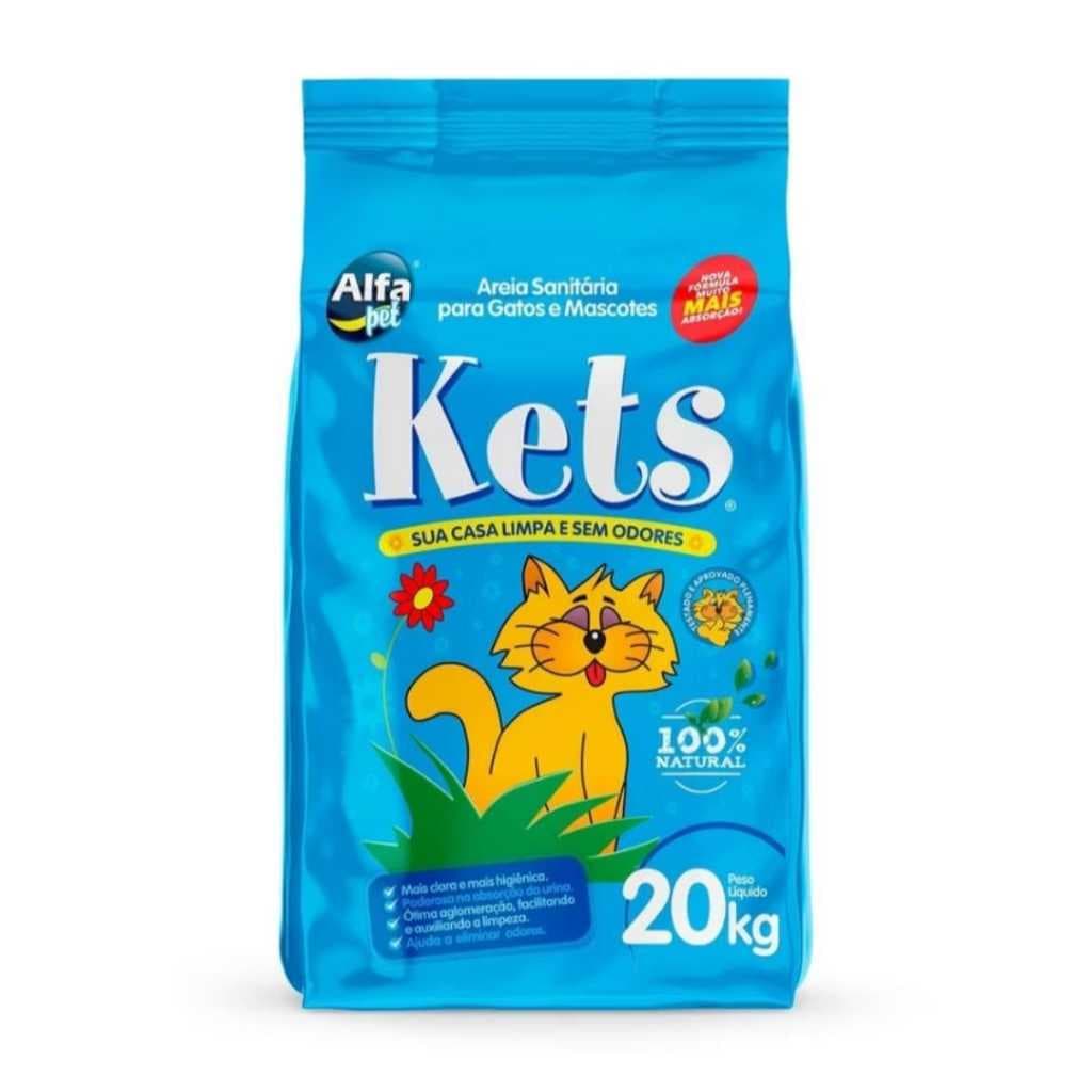 Areia Sanitária Higiênica Para Gatos Kets 20Kg