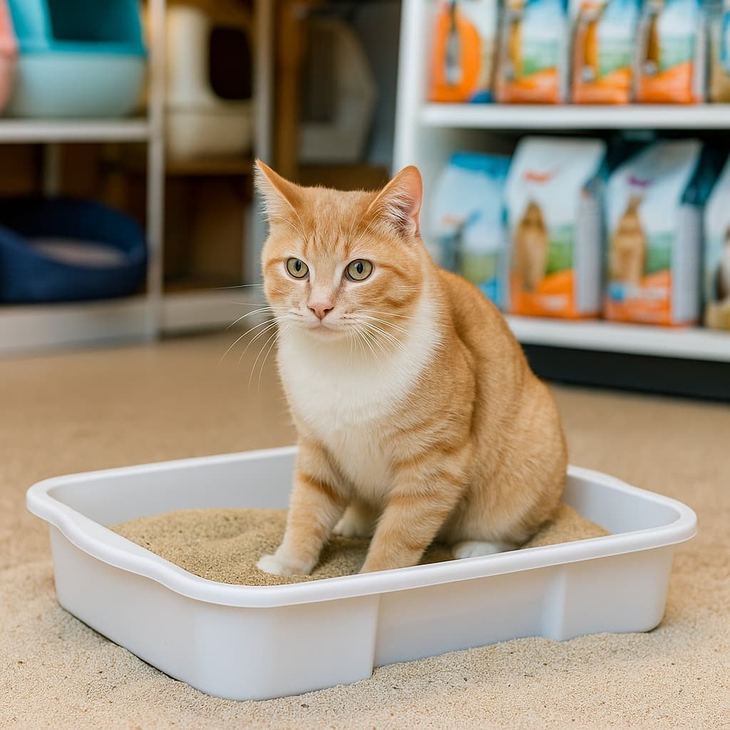 Caixa de Areia Pet 6  Litros Bandeja Sanitária Areia Gato Cachorro Higiênica Multiuso Plástico