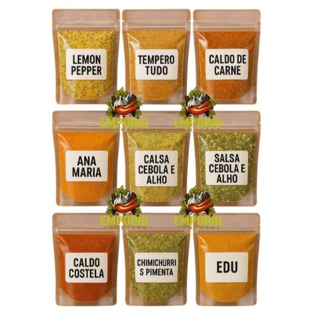 Kit 15 Temperos e Condimentos Naturais 100g Cada | Embalagem Econômica | Oferta Limitada | Ideal para Cozinha Completa
