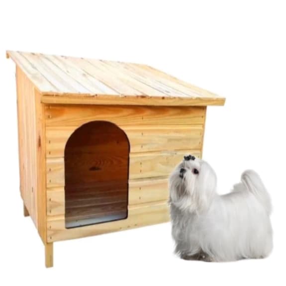 Casa Casinha N3 Madeira Pinus Cachorro Porte Pequeno e Médio Modelo Edicula Promoção Casinha Madeira