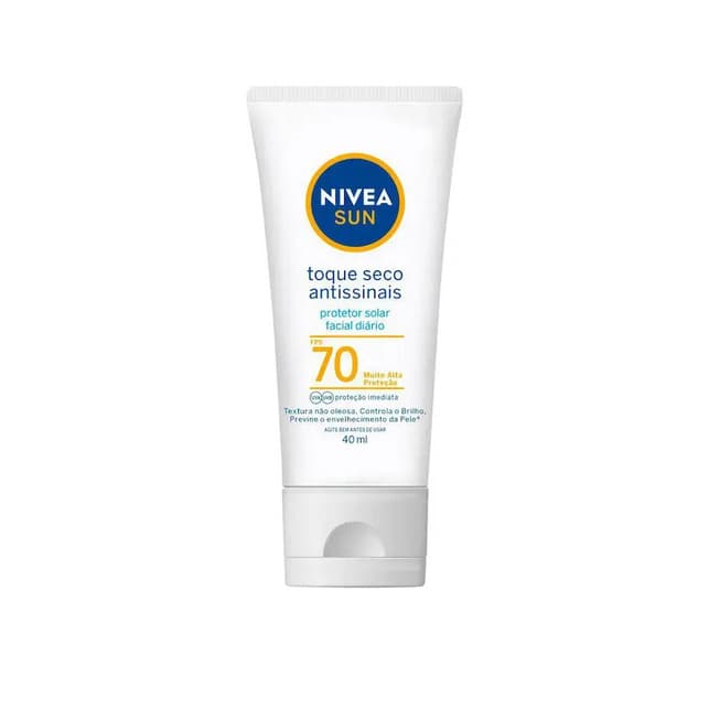 Protetor Solar Facial FPS 70 Nivea Sun Toque Seco Antissinais 40ml