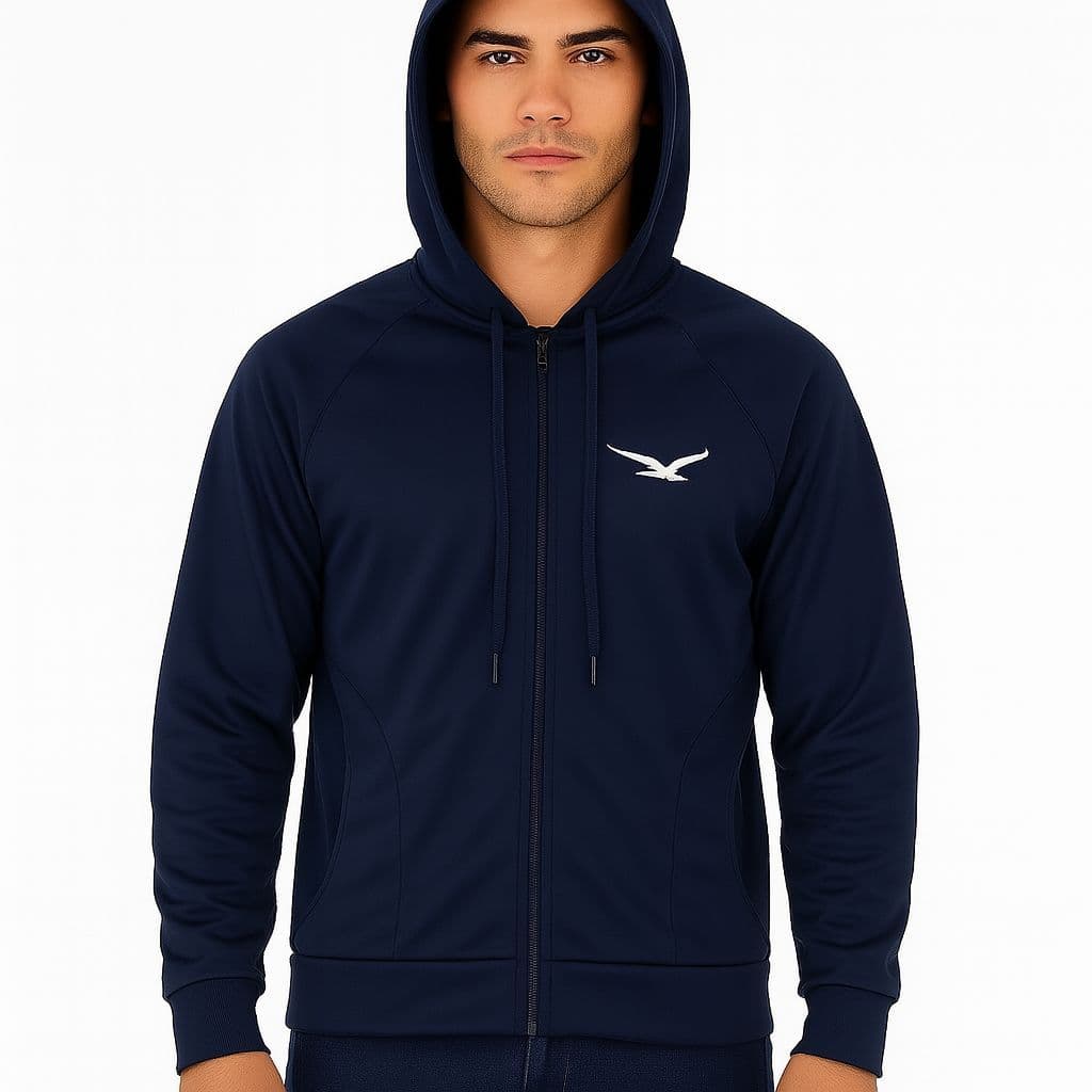 Jaqueta Jogger Chimpa Com Bolsos Touca E Ziper Origin's