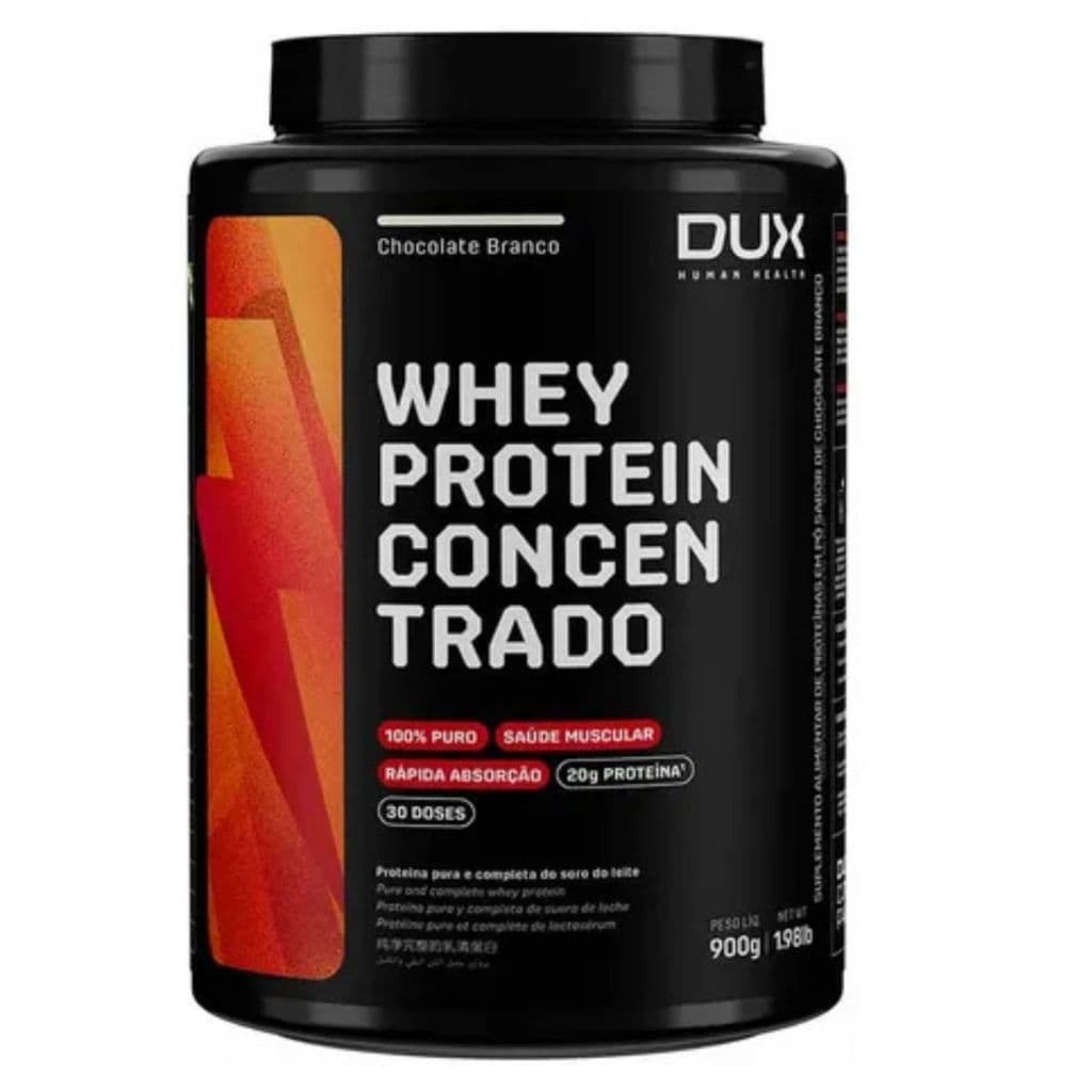 WHEY PROTEIN CONCENTRADO 900g CHOCOLATE BRANCO DUX 