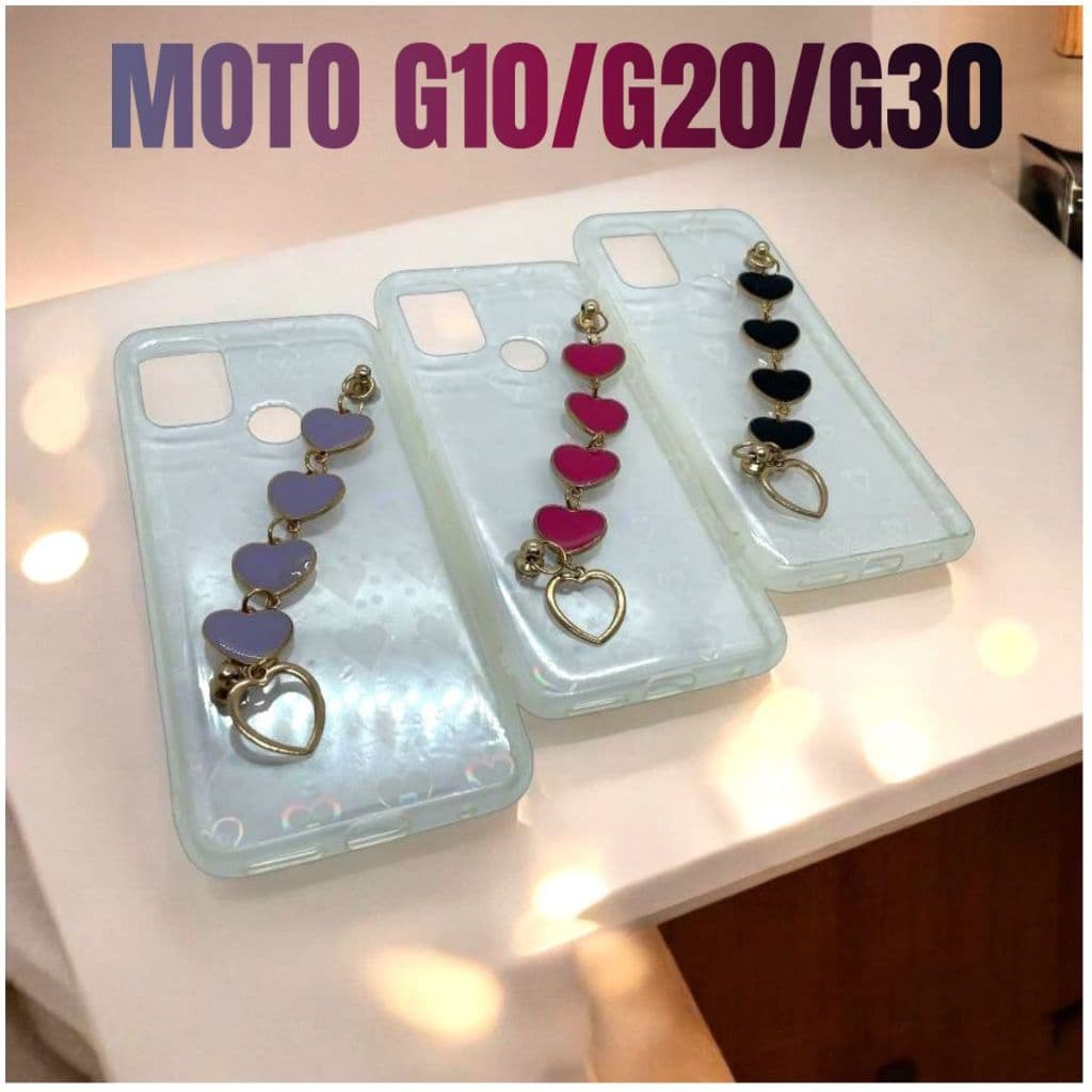 Capa Capinha de celular compatível com Moto G10, G20 e G30 Salva Celular Love