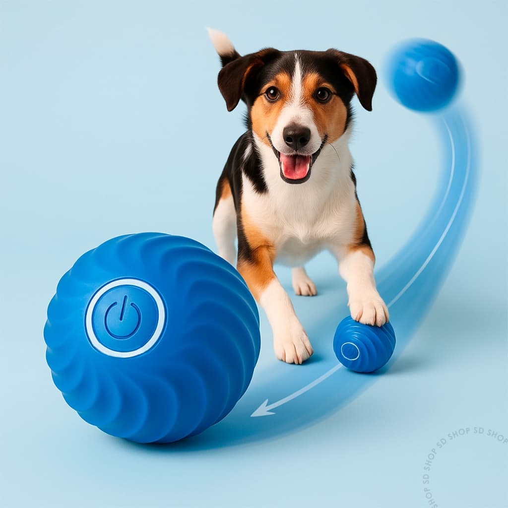 Bola De Brinquedo Elétrico Inteligente Rotação Automático Interativos RECARGA USB Cachorros Gatos