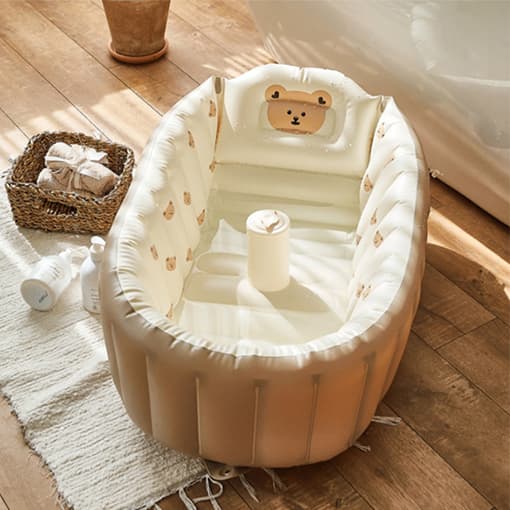 Banheira de Bebê Inflável Portátil Infantil Criança Dobrável (NÃO ACOMPANHA BOMBA/INFLADOR)