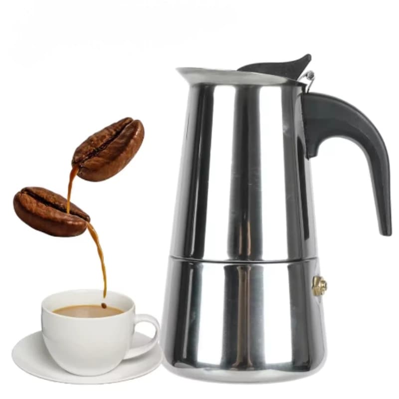 Cafeteira Italiana Expresso 200ml em Inox Para 4 Xícaras