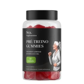 Pré Treino Pré Workout Energia Forca 60 Gummy Senhora Fitness Gummy Pré treino Hardcore Evolution Workout B12 1000mcg