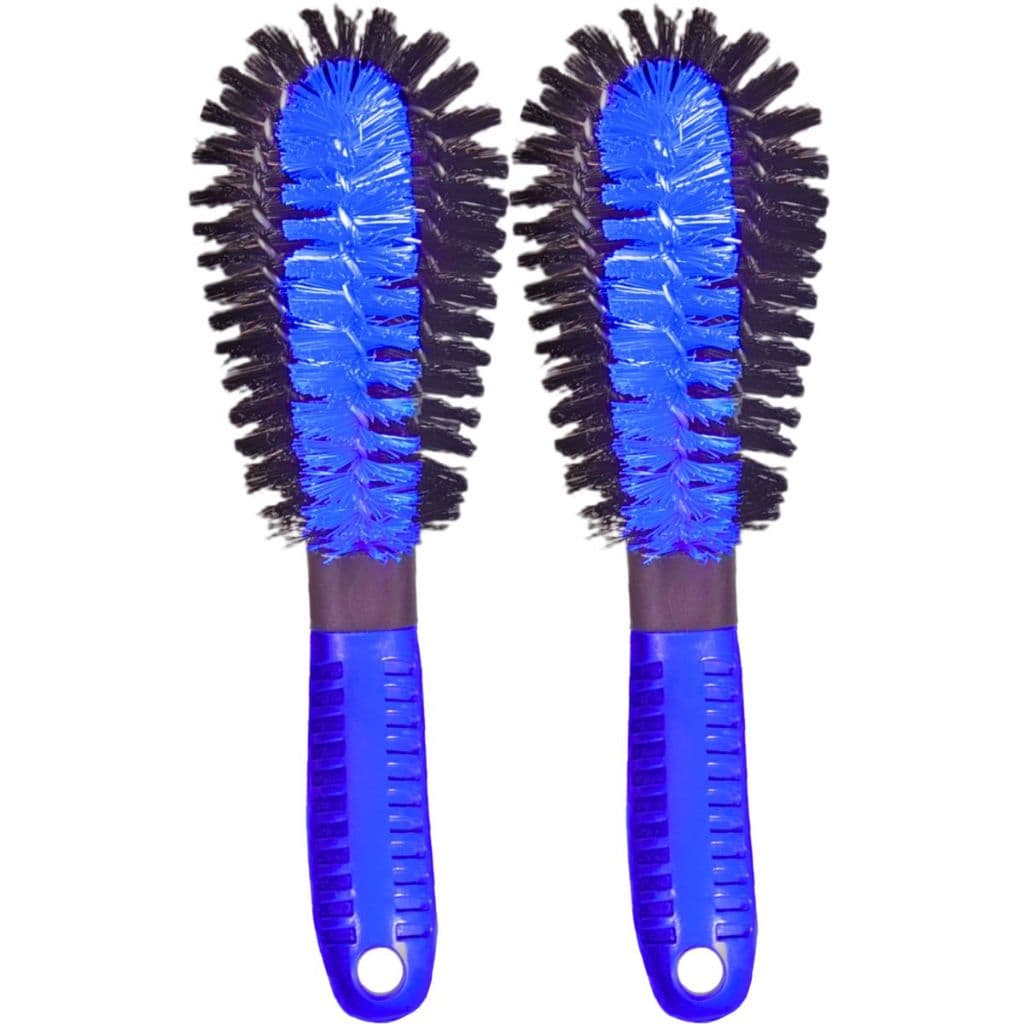 Kit 2 Escovas Limpeza de Furo de Rodas Automotiva Resistente Limpeza Pesada Uso Carro Moto Caminhão