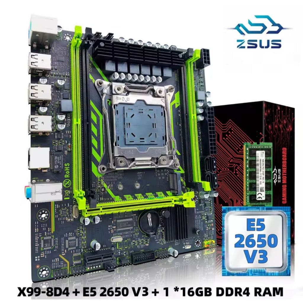 Kit Gamer Placa Mãe X99 + Xeon E5-2650v3 + 16gb 2400mhz Ddr4 Acompanha pilha Cr2032