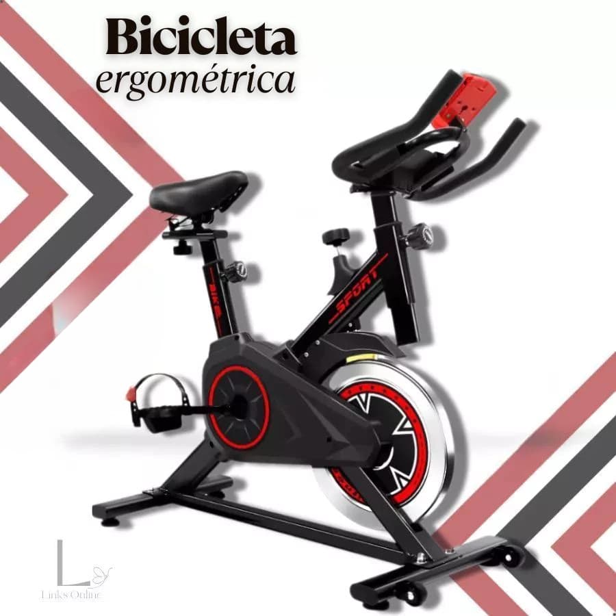 Bicicleta ergométrica doméstica com painel e monitor de frequência cardíaca, capacidade para 120 kg