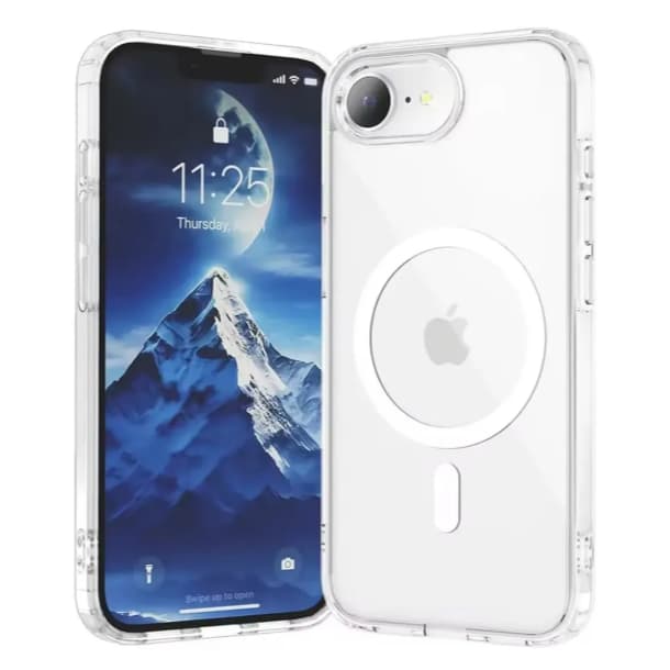 Capa Capinha IPhone 16e Magnética MagSafe Transparente  + Película Cerâmica 3D/9D  | Kit Case Capinha