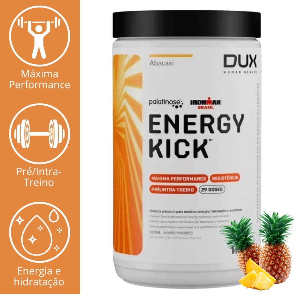 ENERGY KICK INTRA - PRÉ TREINO S/ CAFEÍNA 1KG - DUX HUMAN HEALTH