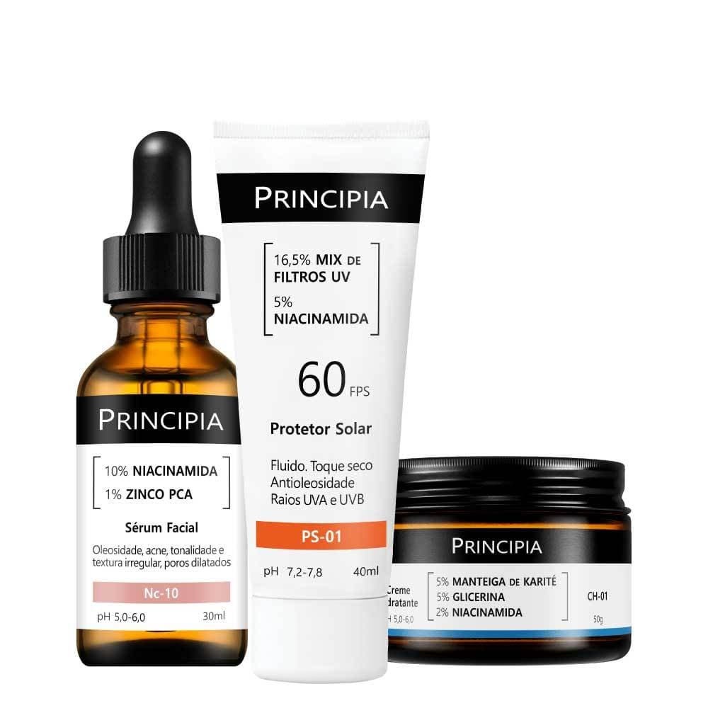Principia Kit Uniformiza, Hidrata e Protege - FPS 60 Todo Tipo de Pele Dia/Noite