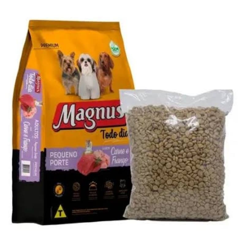 Ração Magnus todo dia porte pequeno kit 3 kg granel