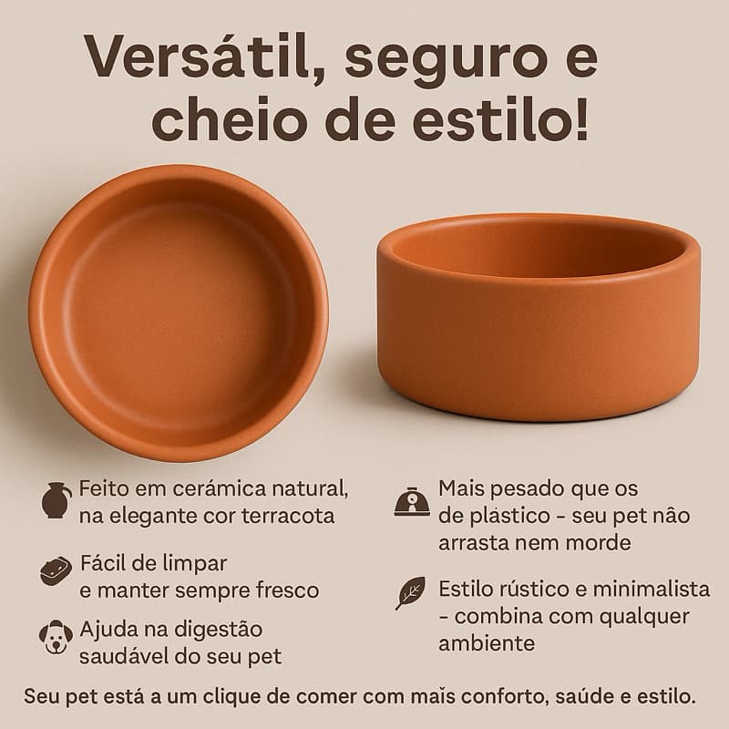 kit Comedouro Bebedouro Pet Cachorro , Gatos, 500 ml 1L  2L pote cerâmica para ração
