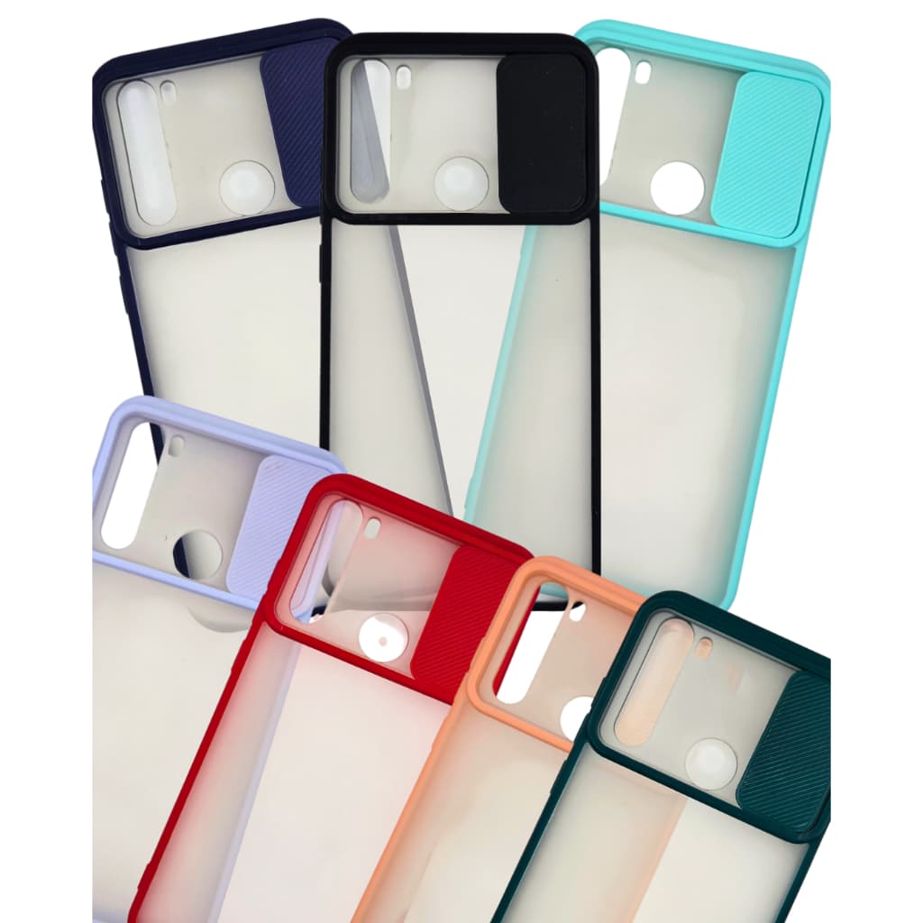 Capinha de Celular CRN8 Capa Protetora Case para Xiaomi Redmi Note 8 Com Protetor de Câmera