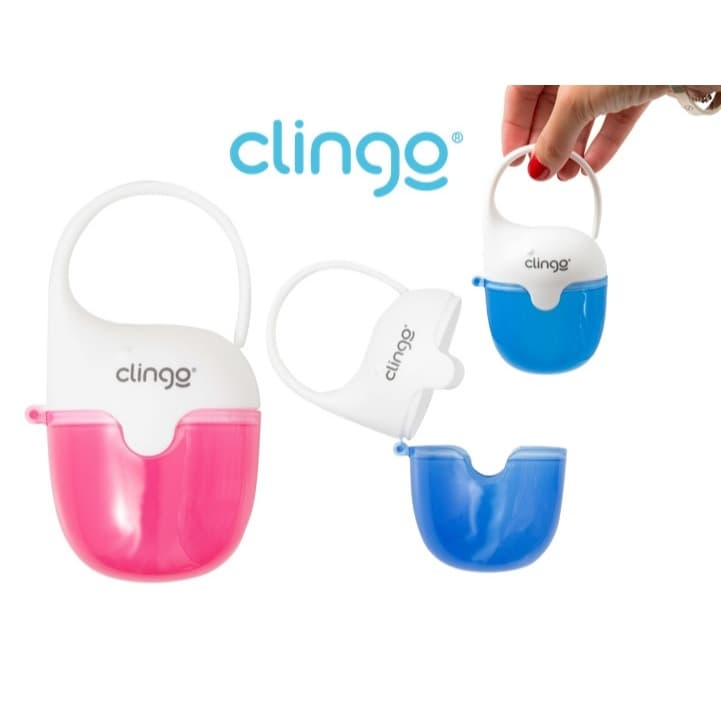 Porta Chupeta Clingo Baleia Estojo para Chupeta Porta Bico Guarda Chupeta Com Case Alça Rosa ou Azul