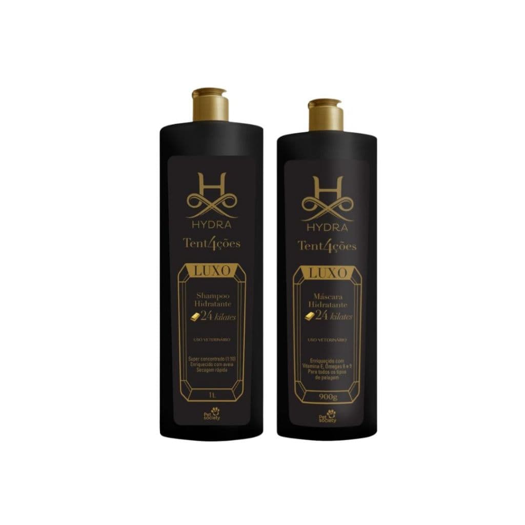 Kit Shampoo + Máscara Hidratante Cães Gatos Hydra Groomers Luxo
