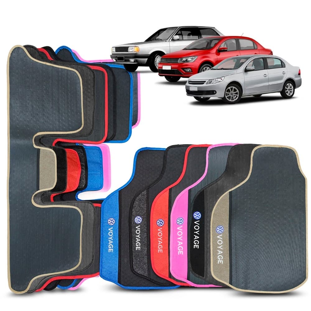 Tapete para Voyage G1 G5 G6 G7 G8 Borracha Automotivo 3 Peças Traseiro Inteiro PVC Voyage Quadrado Personalizado