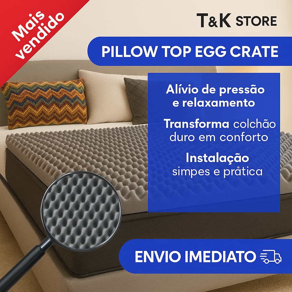 Pillow Top Massageador Colchonete Caixa De Ovo Casca Anti-escaras Casal D20 Alívio de dores musculares