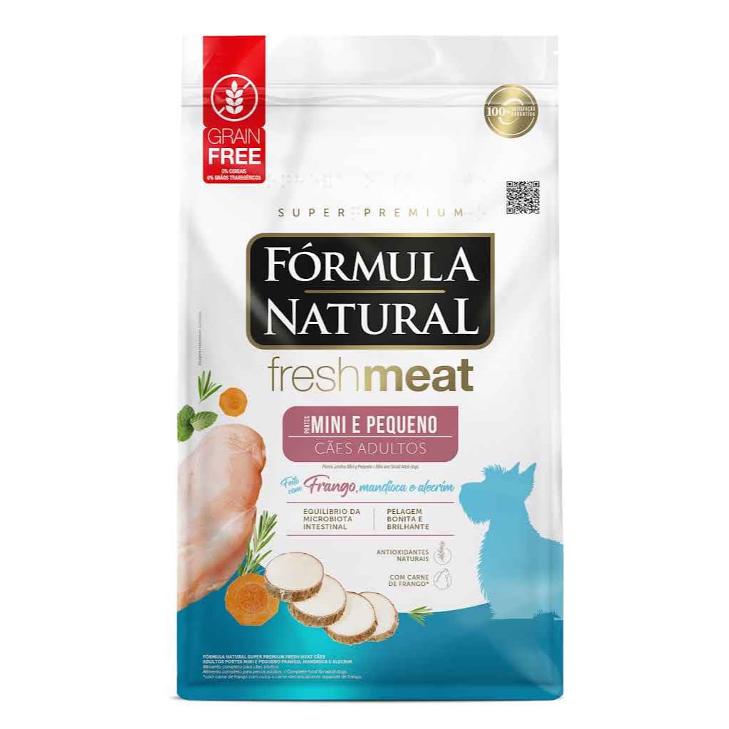 Formula Natural Fresh Meat Mini e Pequeno Adultos - Sabor Frango, Mandioca e Alecrim  PACOTE 1KG