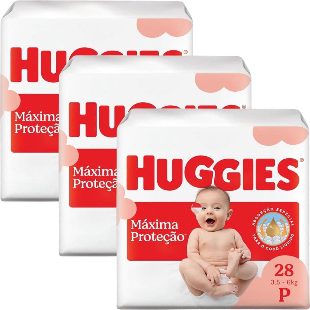 Fralda Huggies Máxima Proteção P - 84 Fraldas (Antiga Supreme Care)