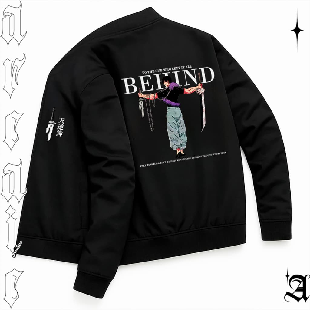 Jaqueta Esportiva Masculina Bomber Academia Toji Fushiguro Behind Maldição Jujutsu Kaisen