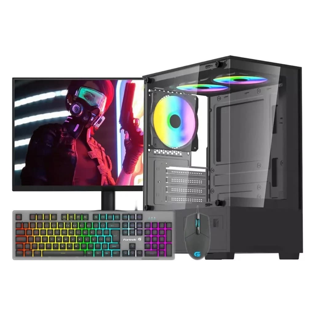 Pc Gamer AATROX Completo Ryzen 7 5700G, DDR4 16GB, SSD M.2 1TB, Monitor 23,8 100hz, Teclado Mouse Gamer