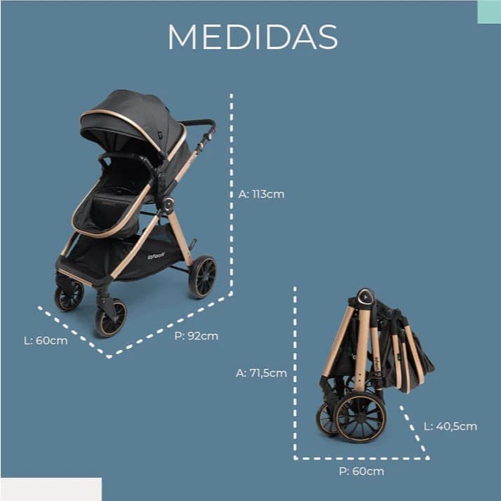 carrinho de bebê moises  Romanzo + bebe conforto - infanti