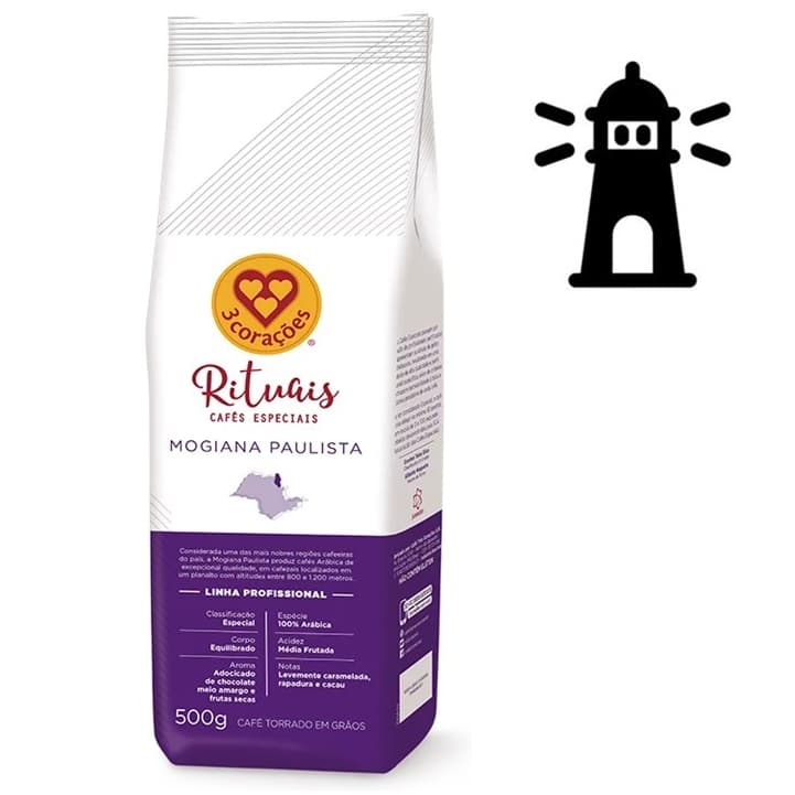 Café em Grãos 3 Corações - Rituais Mogiana Paulista 500gr - 3 Corações Rituais
