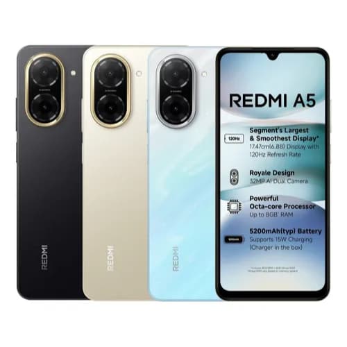 Smartphone Xiaomi Redmi A5 4GB 128GB – Dual SIM, Tela 6.88", Versão Global, LTE