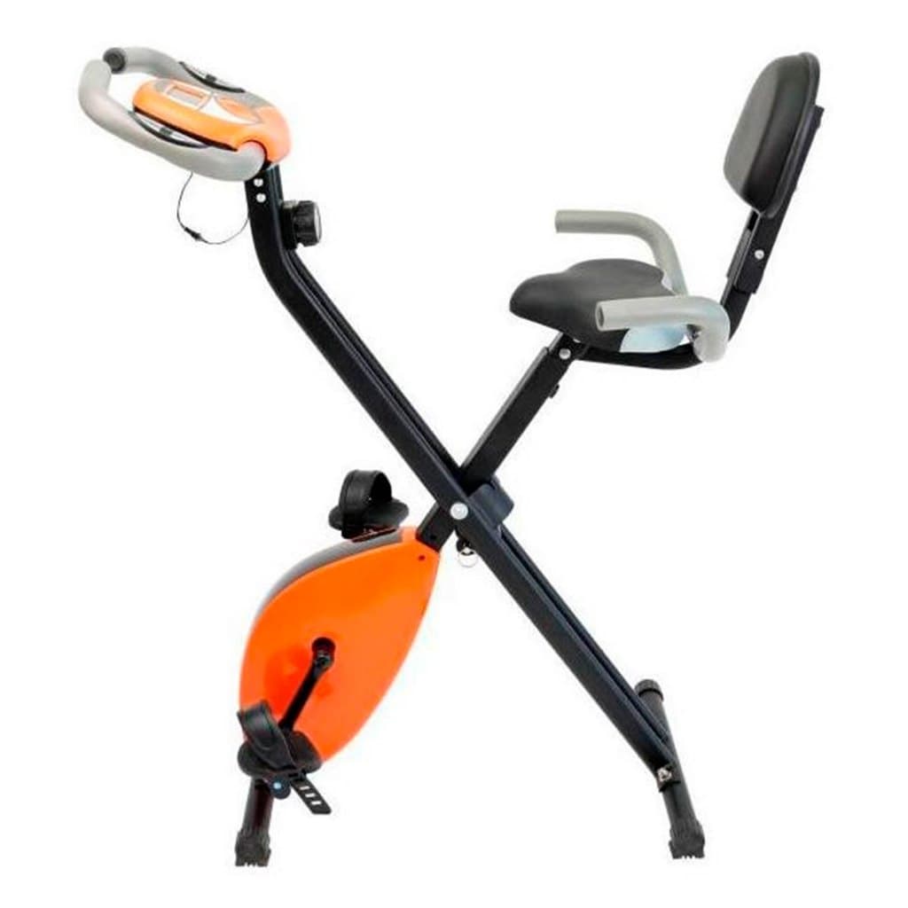 Bicicleta Ergométrica Vertical Dobrável Bike em X Cor Preto/Laranja - WCT Fitness