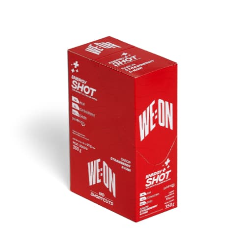 Gel Weon Carbo Energy Shot We-on Sabor Strawberry e Kiwi Sachês10un Com Cafeina Corrida Repositor