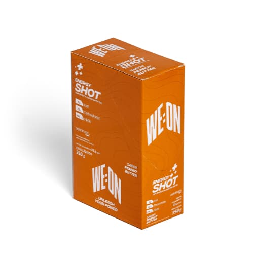 Gel Carbo Energy Shot We-on Sabor Peanut Butter Sachês 10un Corrida Treino Triatlon Repositor