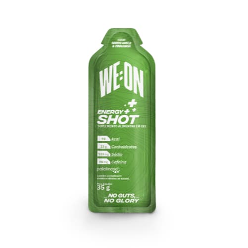Gel Weon Carbo Energy Shot We-on Sabor Maça Verde e Canela Sachês Em Gel - 1 unidade