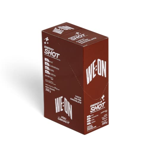 Gel We-on Energy Shot Carbo Sabor Salted Chocolate 10un Corrida Treino Triatlon Repositor