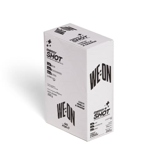 Gel We:On Energy Shot Sabor Vanilla & Orange Sachês 10unCorrida Repositor Energético atletas