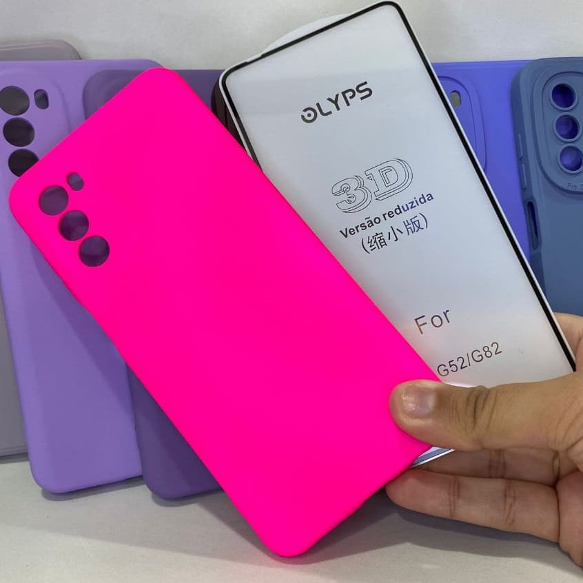 CAPA G52 / G82 + Película 3D Kit Motorola Capinha Case Protetora Celular Silicone