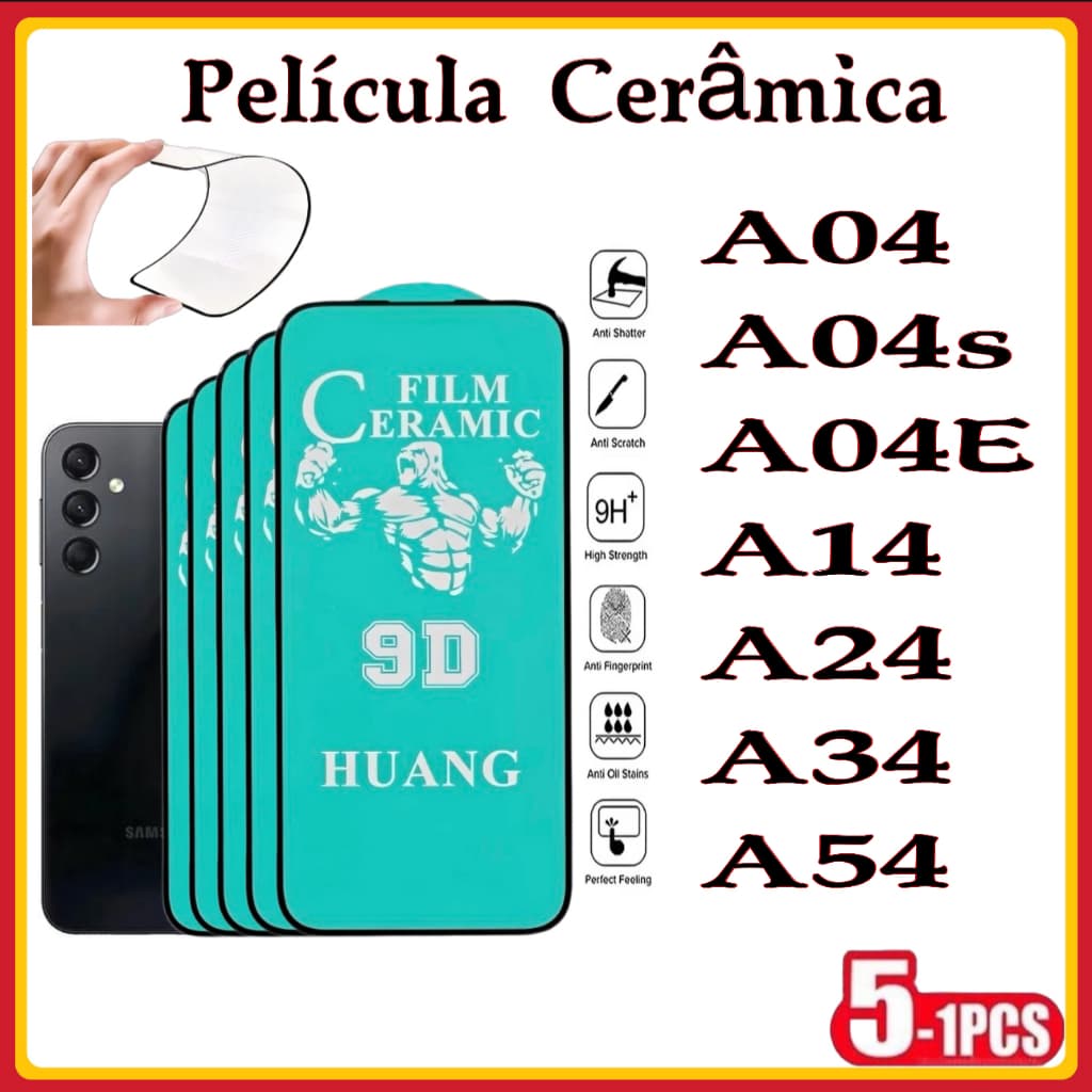 Película Cerâmica 9D 3D Samsung Gel Hidrogel Flexível A04 A04S A04E A14 A24 A34 A54