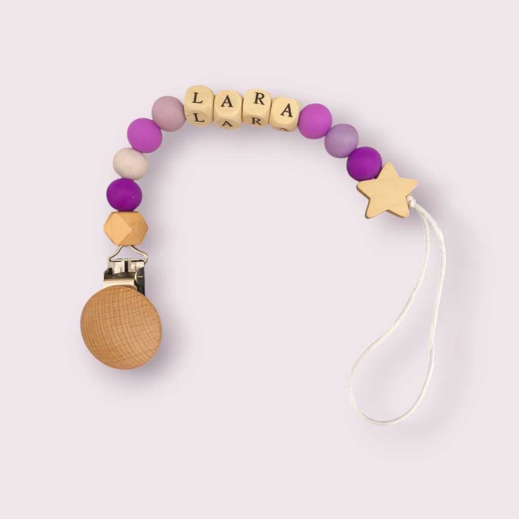 Prendedor de chupeta silicone personalizado com nome do bebê menino menina para mam nuk buba avent