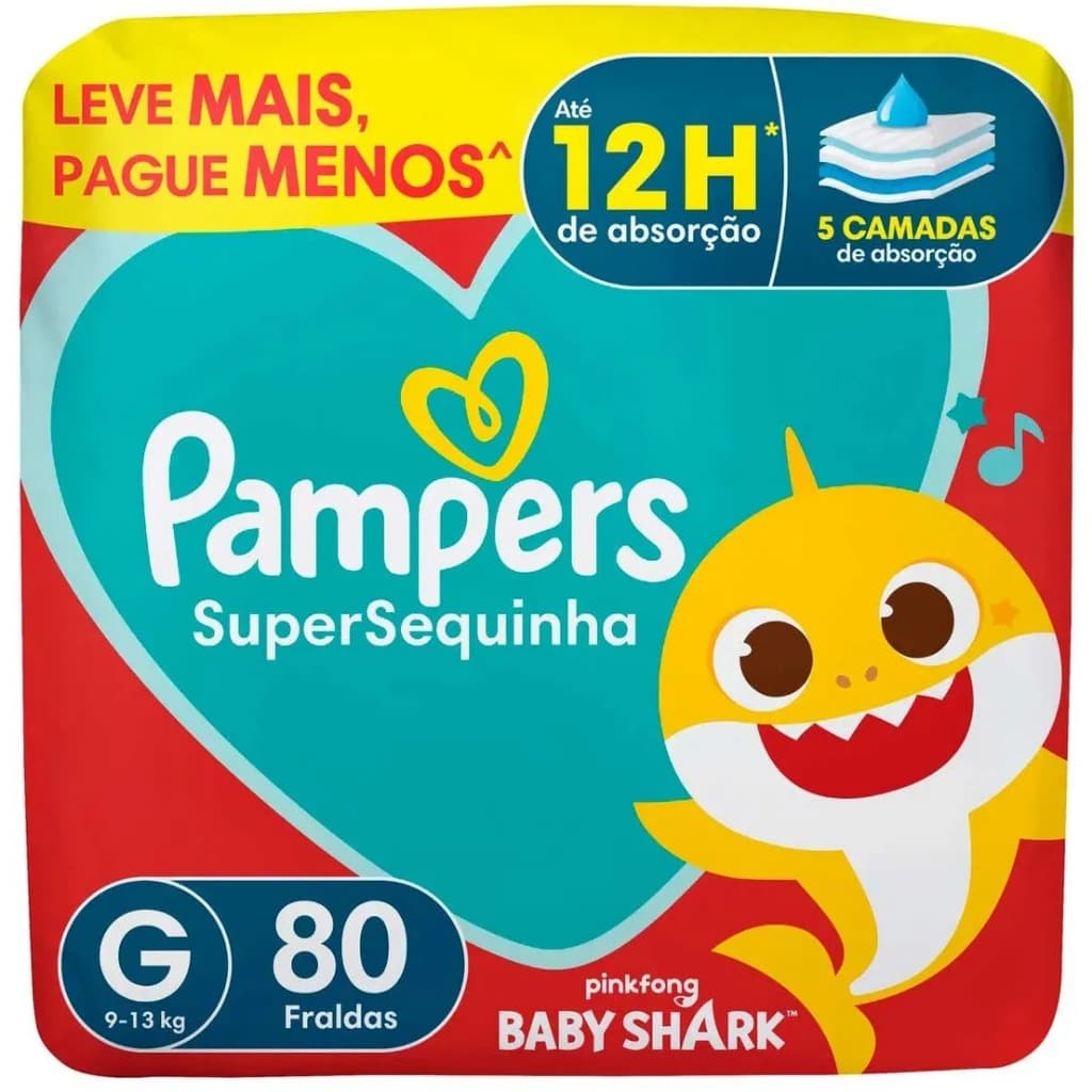 Pampers Fraldas Supersec G 80 Unidades