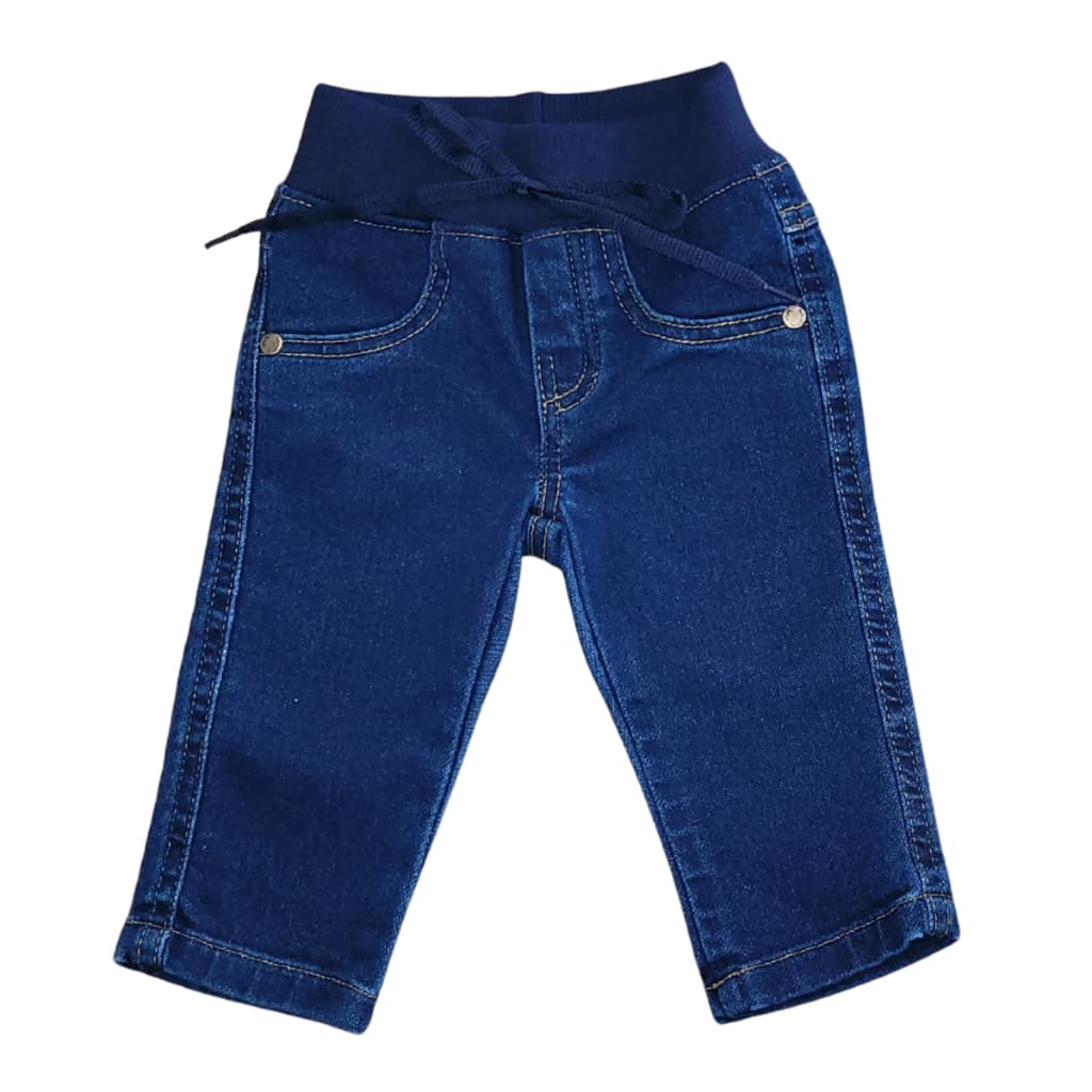 Calça Jeans Bebê Roupa Confortável Bebês 0 a 12 Meses Menino Menina Cintura com Elástico Bermuda
