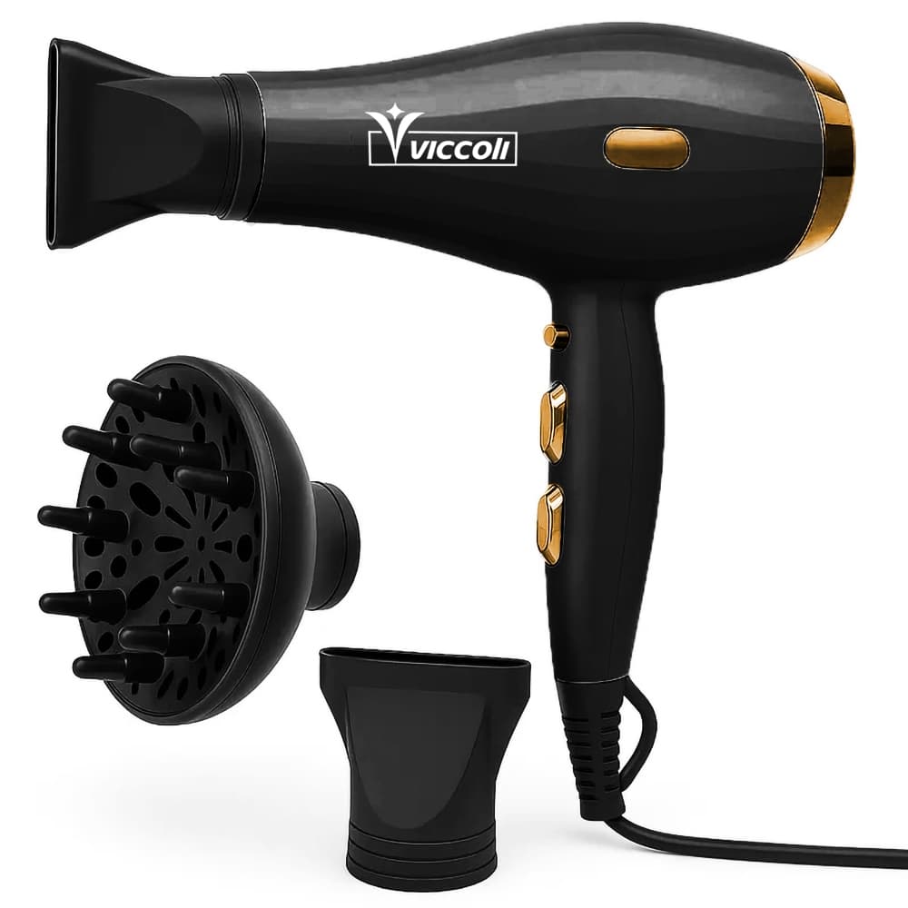 Secador de Cabelo 5000W Profissional 110V e 220V Com Difusor Secagem Rápida