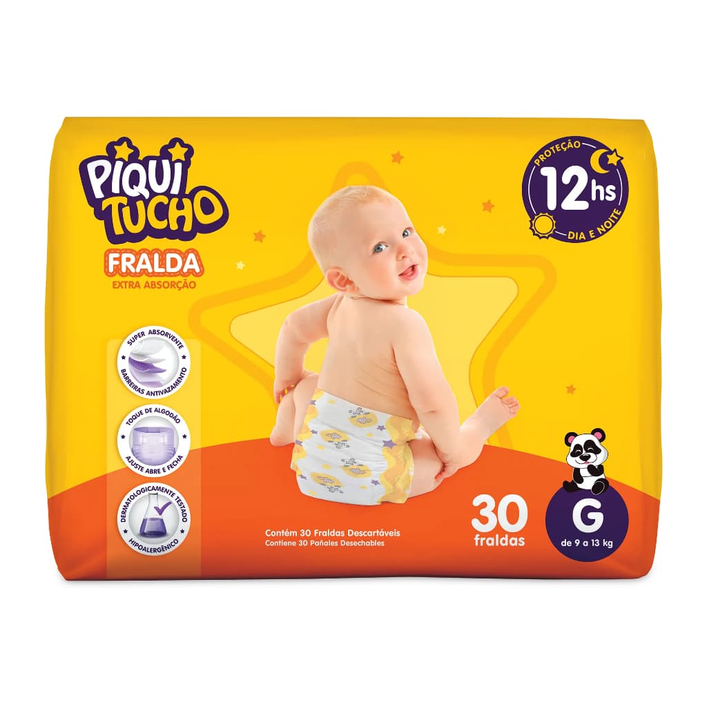 Fralda Descartável Infantil Piquitucho Premium Direto da Fábrica Revenda Barato