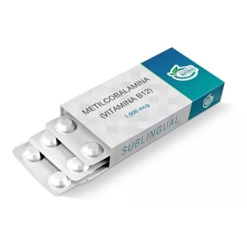 Vitamina B12 Metilcobalamina 1.000mcg Sublingual Suplemento Vitaminico Reposição Extracto Natural
