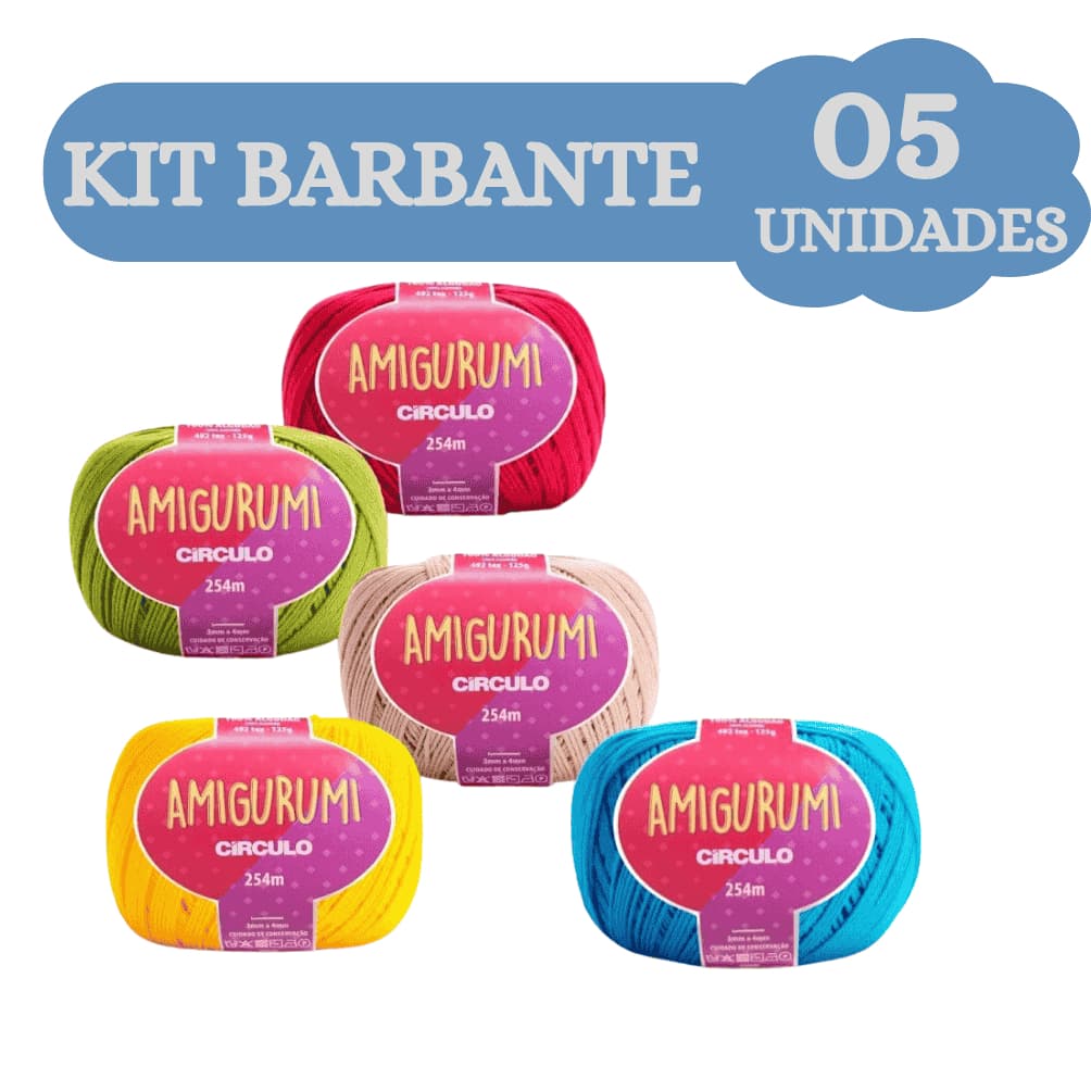 Kit 5 Unidades Barbante Circulo Amigurumi Fio 6/5 Para Crochê - 254 mts LEIA A DESCRIÇÃO