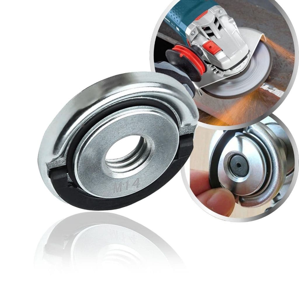 Porca De Troca Aperto Rápido Fixação M14 Pra Esmerilhadeira Angular Lixadeira Rebarbadora Trava Flange Liberação Click