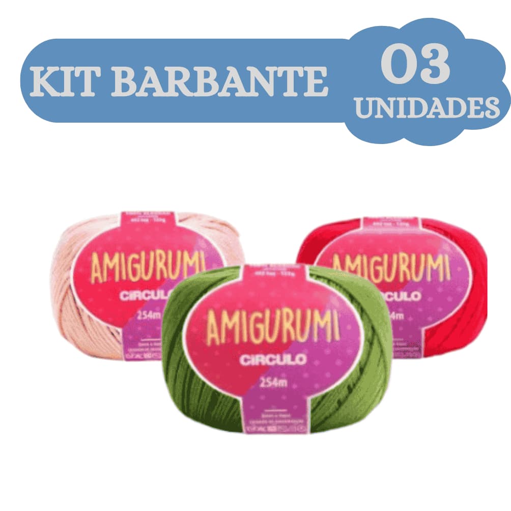 Kit 3 Unidades Barbante Circulo Amigurumi Fio 6/5 Para Crochê - 254 mts ATENÇÃO A DESCRIÇÃO