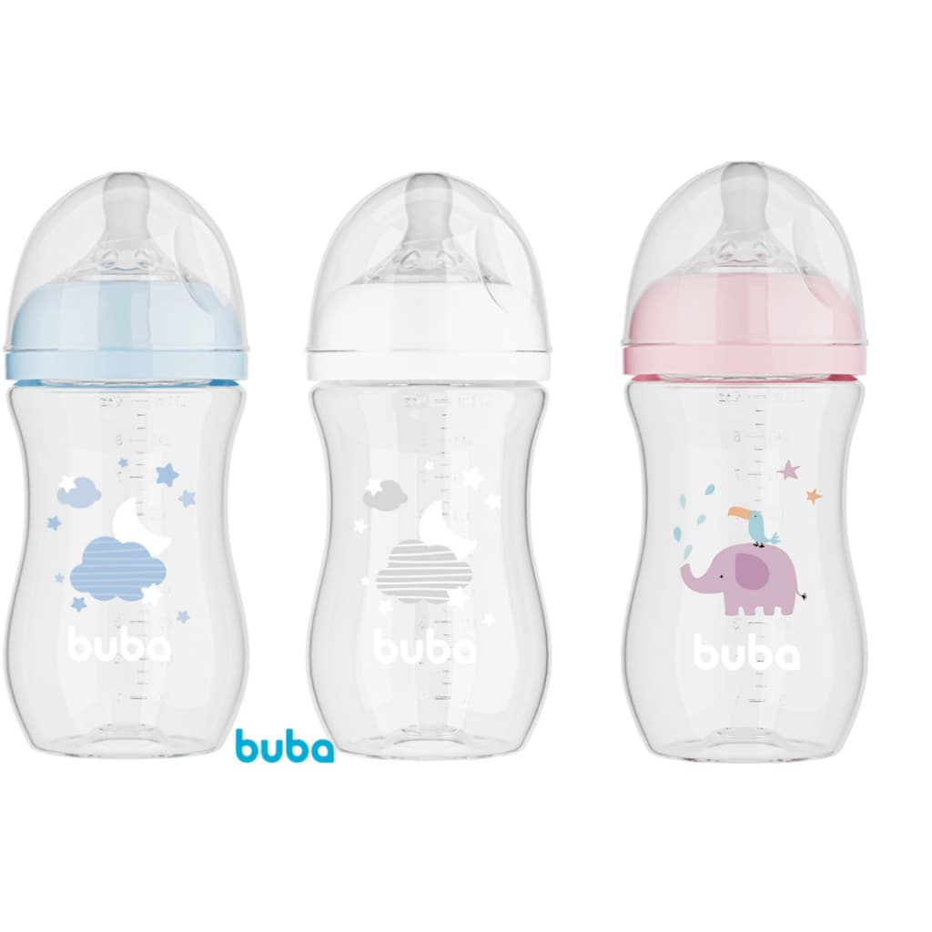 Mamadeira Easy Flow 270ML +2meses Bico Ultrasoft Silicone Anti Vazamento Anti Colica Bebe Buba